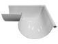 Half-round gutter outside box miter white aluminum - view 2