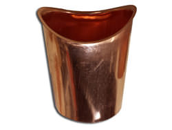 Half-round copper gutter outlet