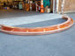 Radius copper gutter with custom profile and pre installed hangers - view 5