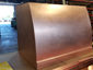 Copper kitchen hood barrel style with an aged patina - view 7