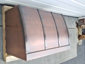 Copper kitchen hood barrel style with an aged patina - view 8