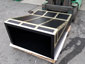 Custom hood vent powder coated black with brass bands - view 3