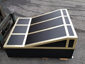 Custom hood vent powder coated black with brass bands - view 5