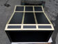 Custom hood vent powder coated black with brass bands - view 8