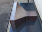 Copper range hood custom made with patina, bandings and rivets - view 7