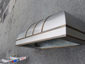 Bell range hood vent featuring rolled stainless steel and antique brass bars - view 5