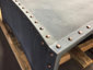 Custom fireplace hood fabricated with zinc and copper rivets - view 3
