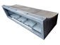 Custom rustic zinc hood vent darkened with stainless steel bandings and rivets - view 5