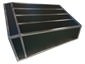 Custom hood vent powder coated black with stainless steel bands - view 8