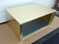 Rectangular brass brushed range hood vent - view 1