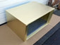 Rectangular brass brushed range hood vent - view 2