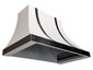White steel custom hood vent with stainless steel bar and rivets powder coated - view 2