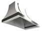 White steel custom hood vent with stainless steel bar and rivets powder coated - view 5