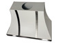 White steel custom hood vent with stainless steel bar and rivets powder coated - view 6