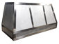 Zinc hood vent satin finished with stainless steel bars and rivets custom made to order - view 3