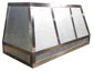 Zinc hood vent satin finished with stainless steel bars and rivets custom made to order - view 4