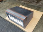 Zinc hood vent with hammered aged copper bars and dark patina finish - view 5