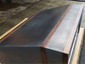 Zinc hood vent with hammered aged copper bars and dark patina finish - view 7