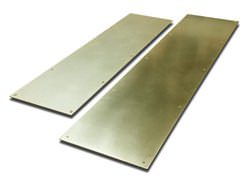 Brass kick plate with pre drilled holes
