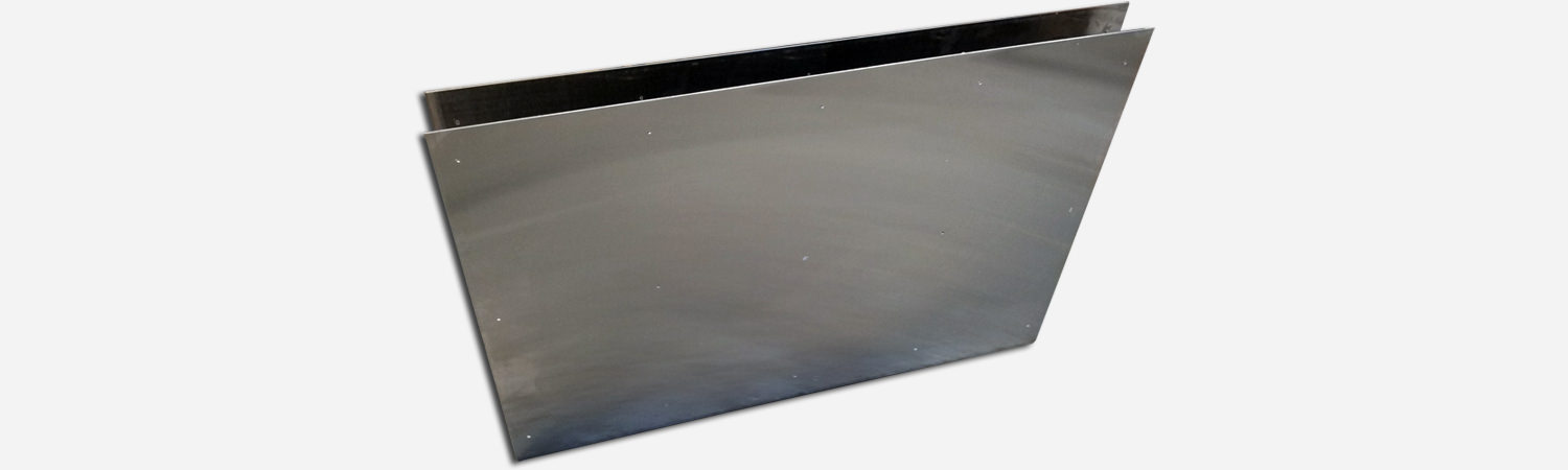 Stainless steel kick plate for door