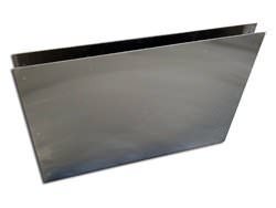 Custom stainless steel kick plate for door