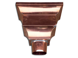 Federal style copper leader head