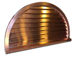 Semi circle non venting copper louver custom made to order