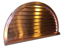 Semi circle non venting copper louver custom made to order