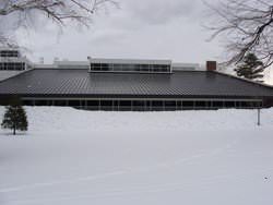 Aluminum roof without snow on