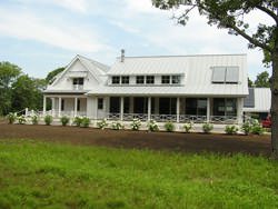 Angled aluminum roof panels