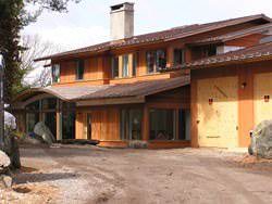 Copper roof with flat lock panels and standing seam panels