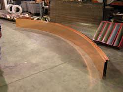 Radius standing seam copper panel