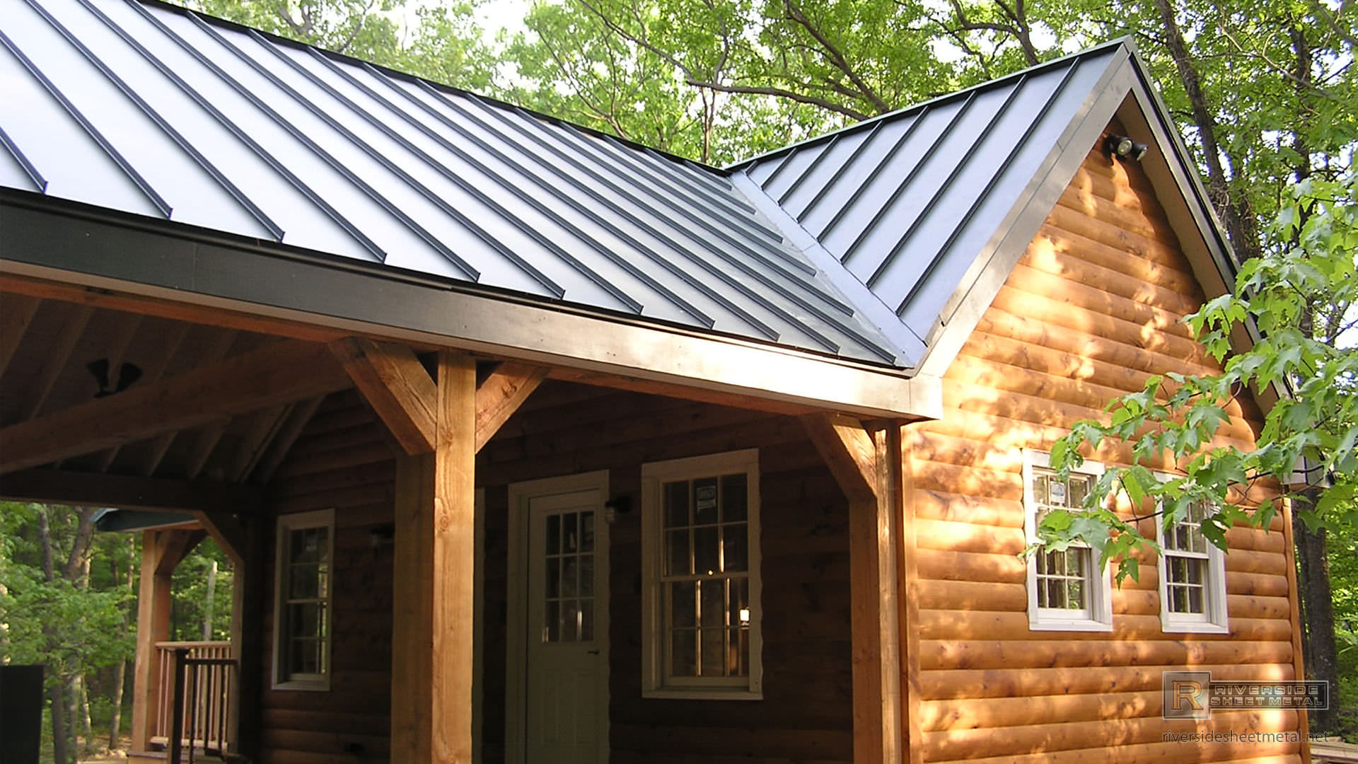 Standing seam charcoal gray steel metal roof  Metal Roofing