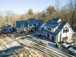 Charcoal gray aluminum standing seam-metal roof