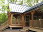 Standing seam charcoal gray steel metal roof - view 3
