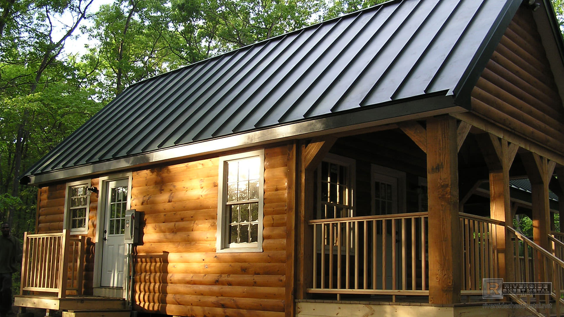 Valley detail on a charcoal gray metal roofing  Metal Roofing