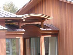 Radius copper roof