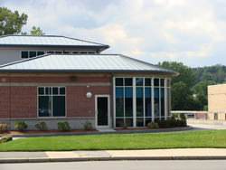 Detailed gray metal roof