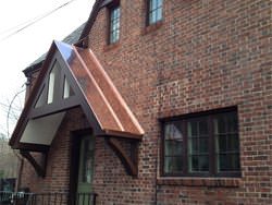 Standing seam copper panels