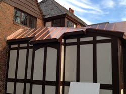 Standing seam copper roof
