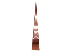 Tapered copper panel for metal roofing