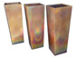 Burnished tapered custom copper planters - view 1