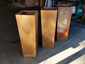 Burnished tapered custom copper planters - view 2