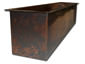 Burnished copper planter with flanges - view 3