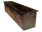 Burnished copper planter with flanges - view 2