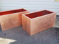 Copper planters with inner flange and satin finish - view 2