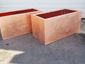 Copper planters with inner flange and satin finish - view 3