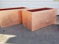 Copper planters with inner flange and satin finish - view 4