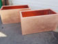 Copper planters with inner flange and satin finish - view 5
