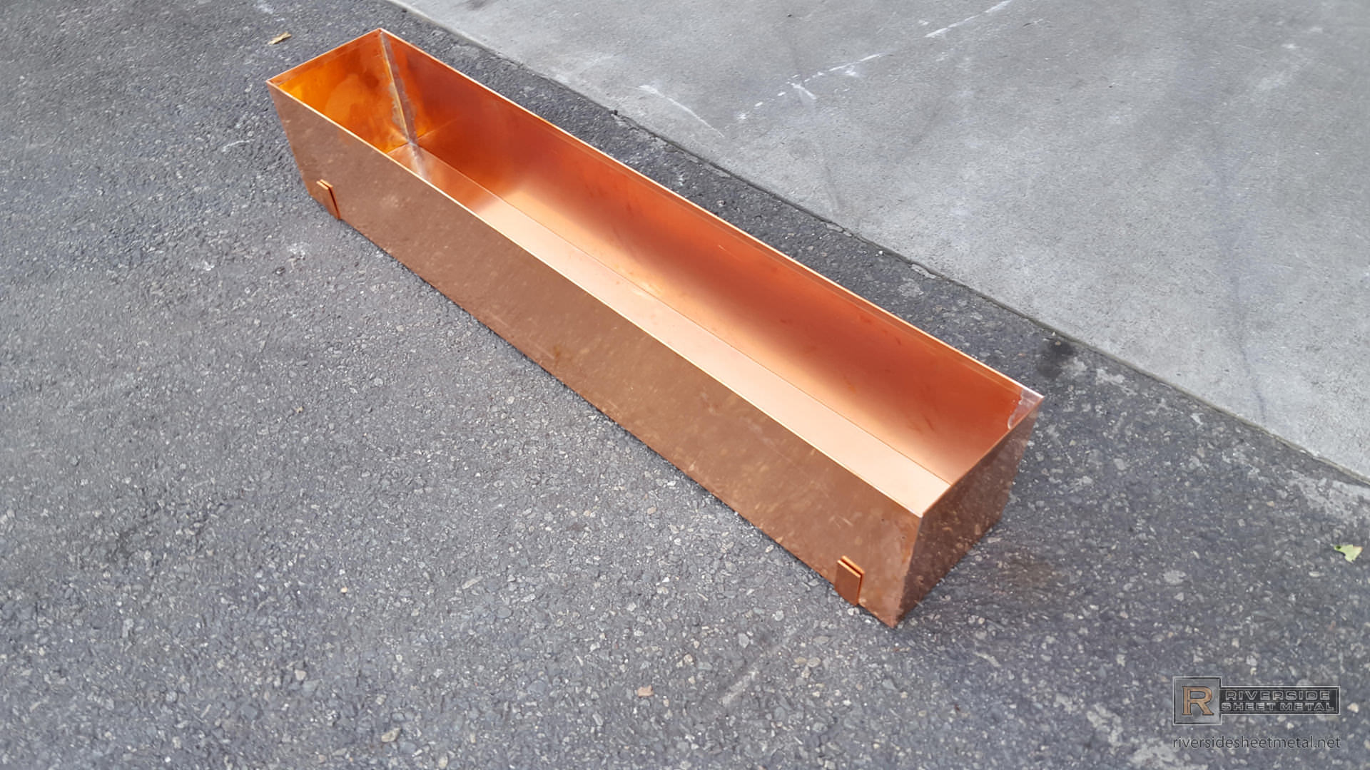Copper Window Planter Box With Brackets Shipping Available